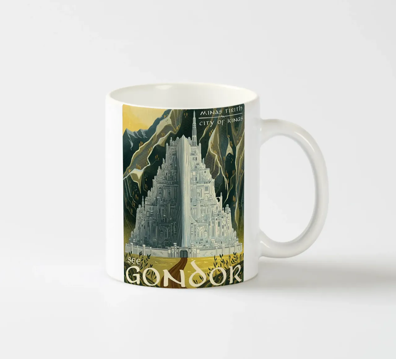 Vedi Gondor, Minas Tirith Città dei Re tazza in ceramica da Junkie Movie