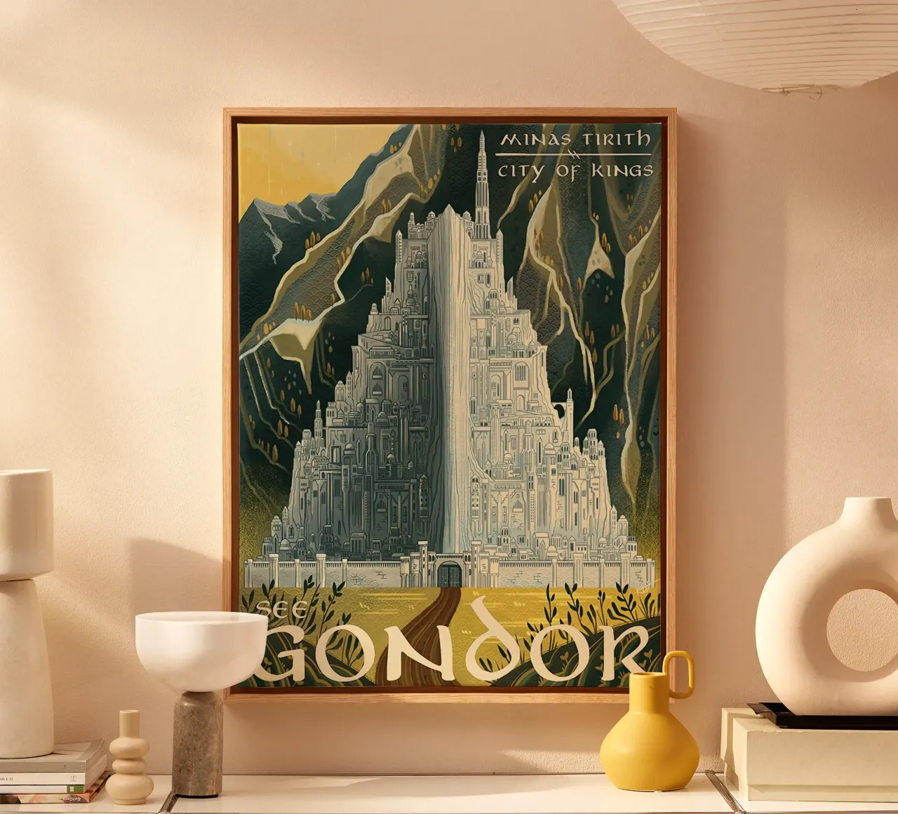 See Gondor, Minas Tirith City of Kings canvas by Junkie Movie