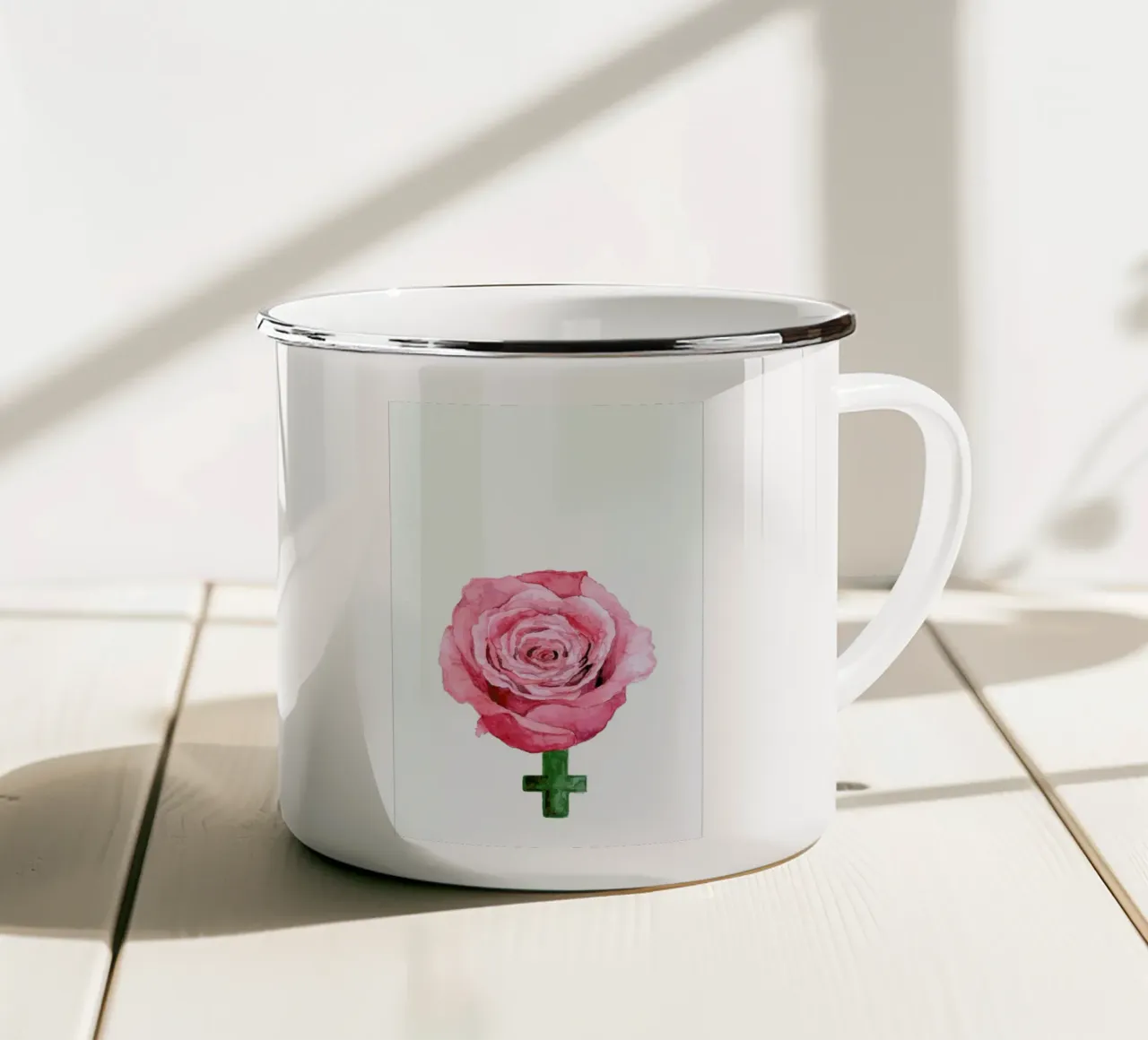 Fem-rose tazza in smalto da Ctoft