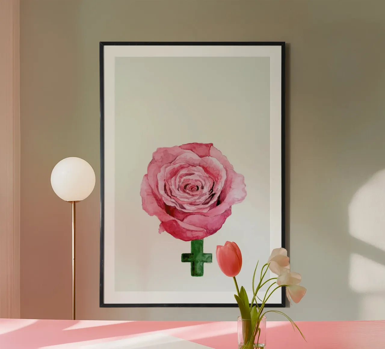Fem-rose poster con telaio in alluminio da Ctoft
