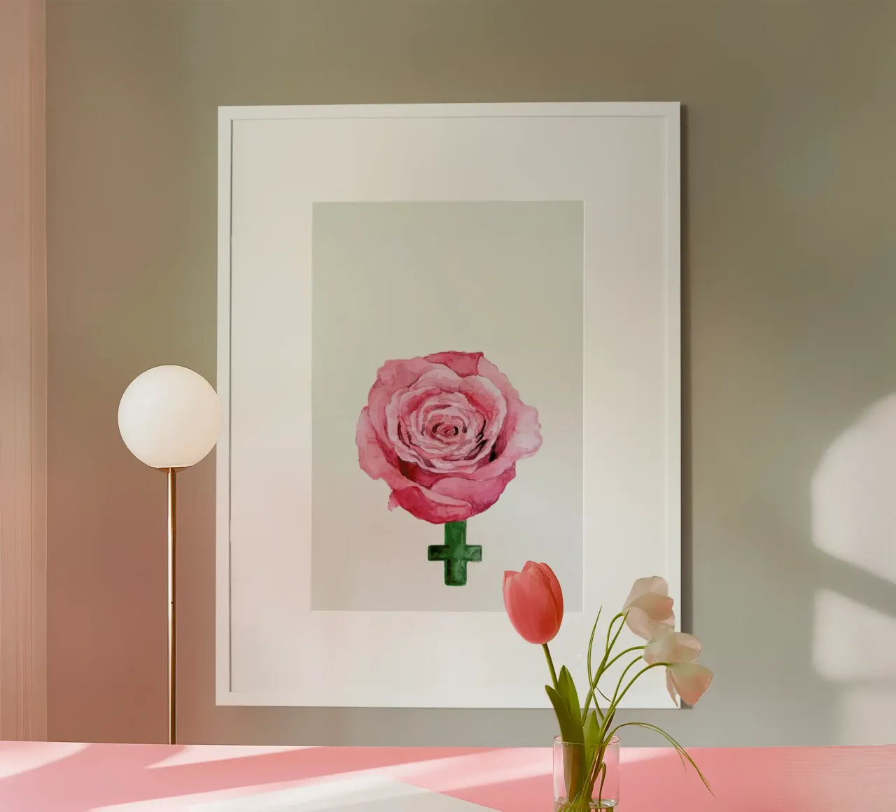 Fem-rose poster con telaio in alluminio da Ctoft