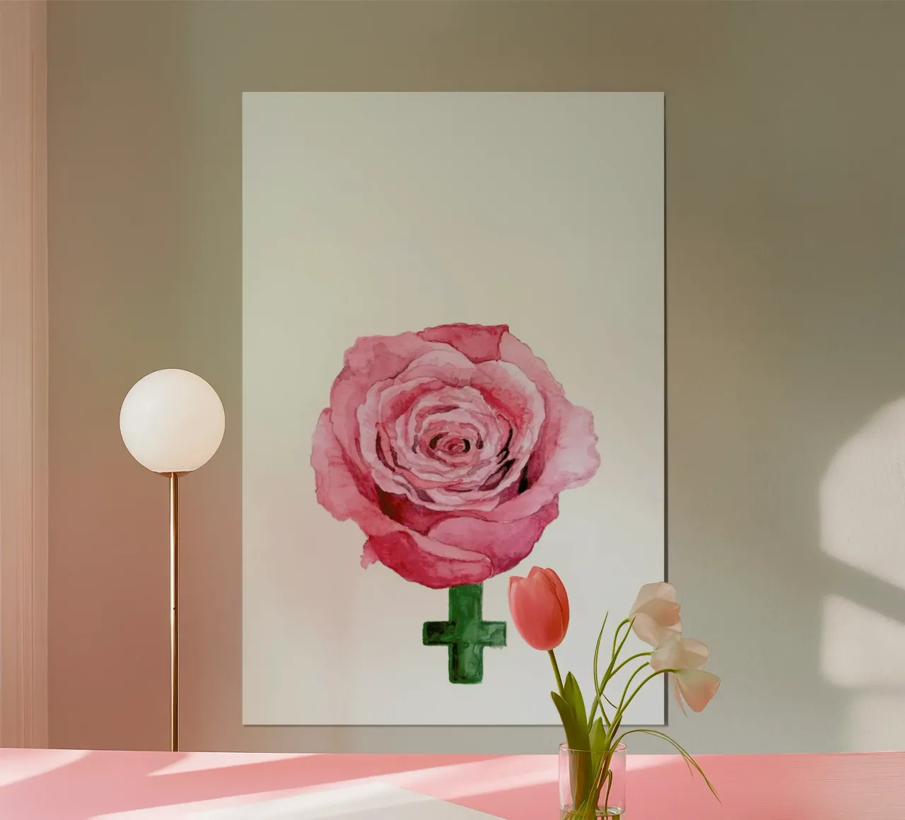 Fem-rose poster con telaio in alluminio da Ctoft