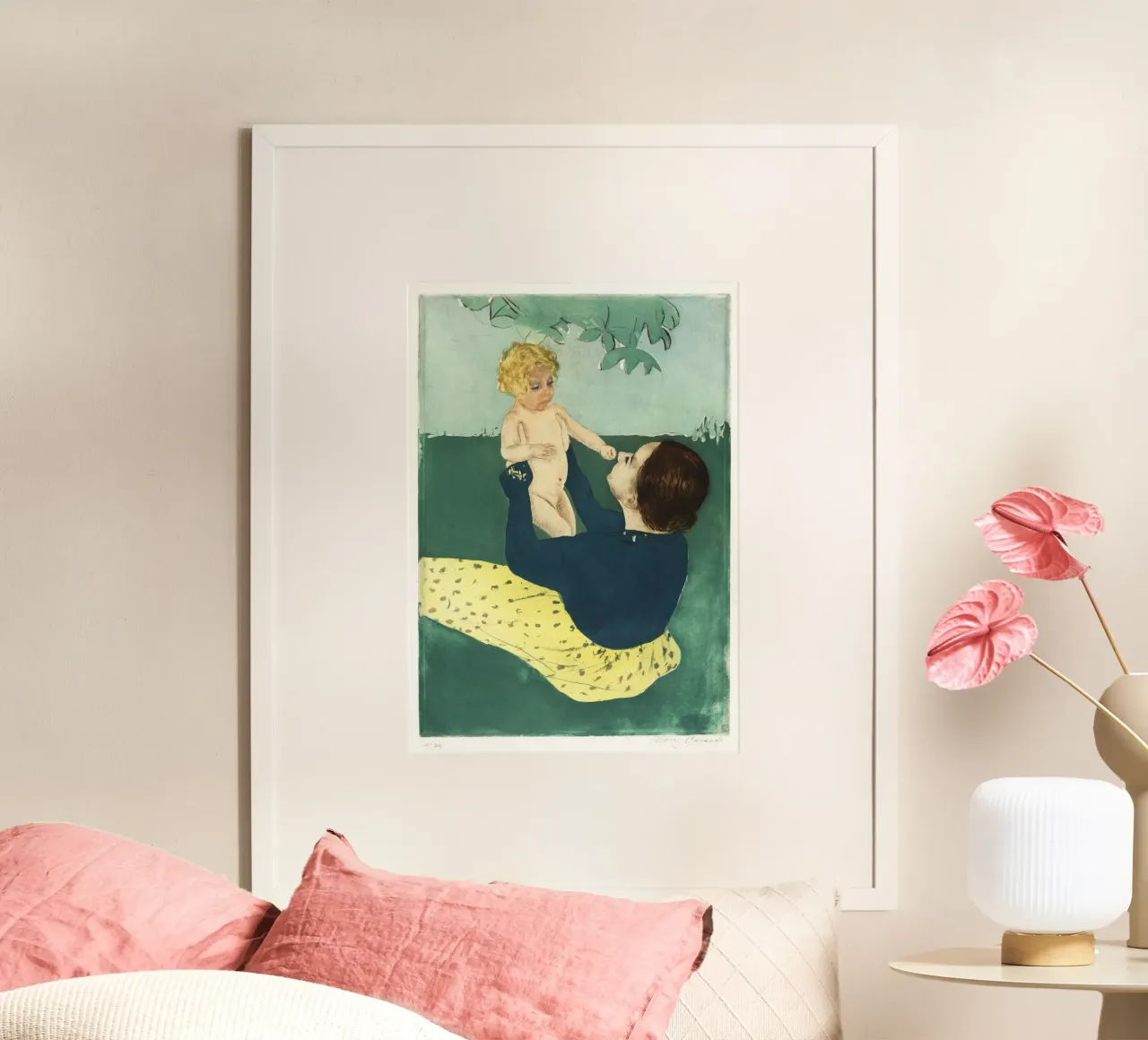 Mary Cassatt - Sotto l'ippocastano, Impressionismo, poster con telaio in legno da NorwesClub