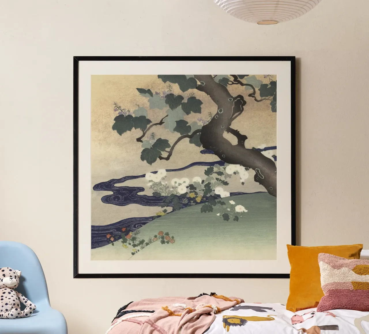 Kogyo Tsukioka - Serenità della natura giapponese - Tren poster con telaio in legno da NorwesClub