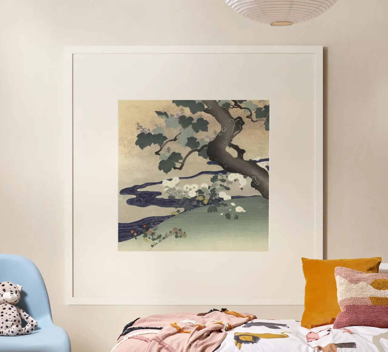 Kogyo Tsukioka - Serenità della natura giapponese - Tren poster con telaio in legno da NorwesClub