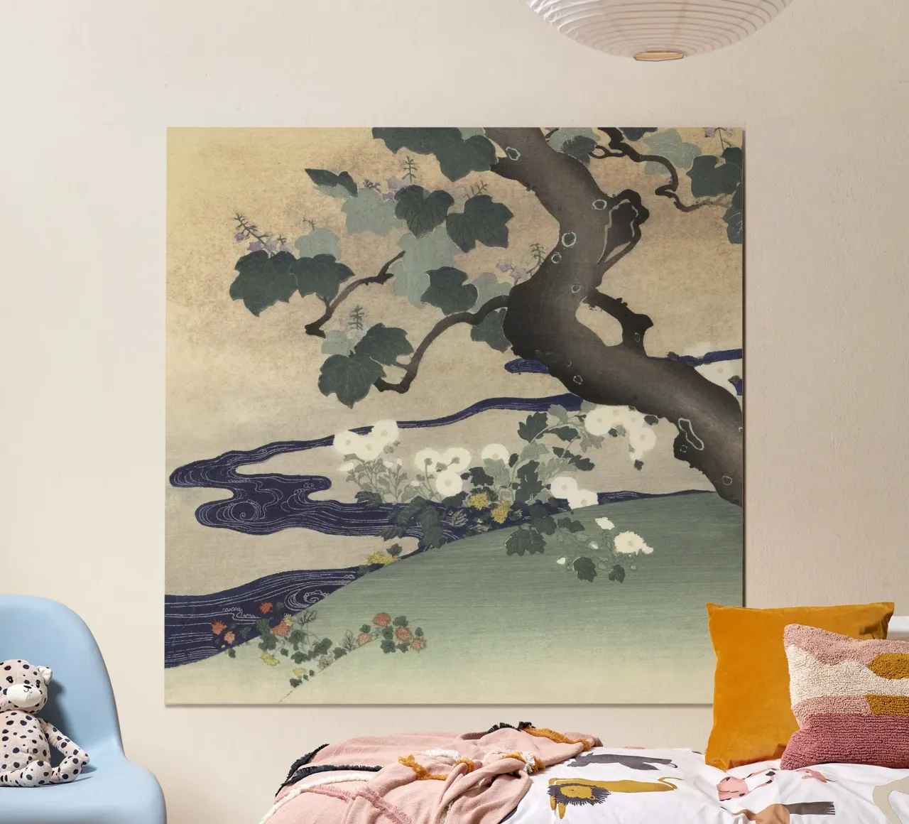 Kogyo Tsukioka - Serenità della natura giapponese - Tren poster con telaio in legno da NorwesClub