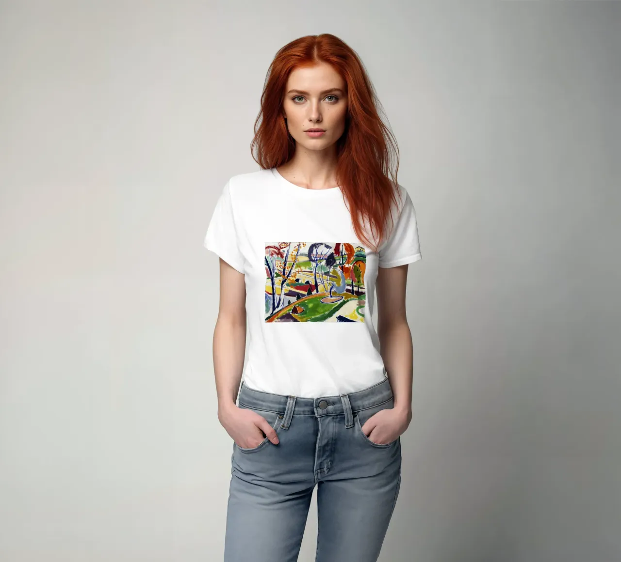 Henry Lyman Sayen - "Decor Plat" Modernist Landscape Print - t-shirt by NorwesClub