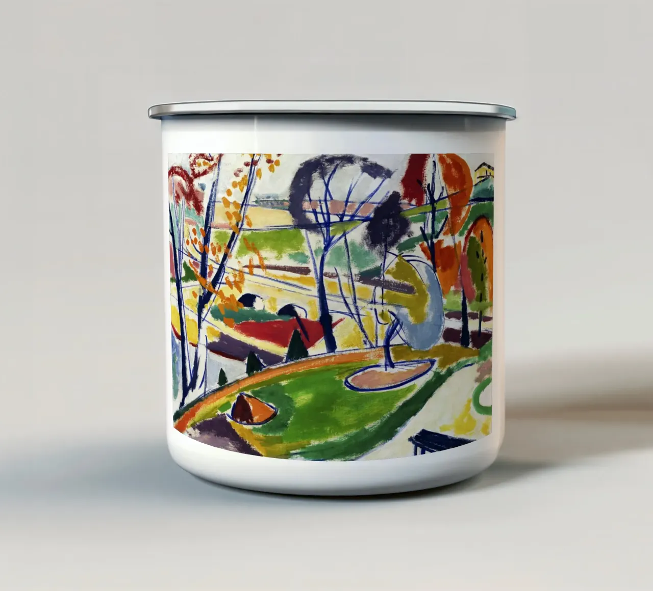 Henry Lyman Sayen - Stampa "Decor Plat" Paesaggio modernista - tazza in smalto da NorwesClub