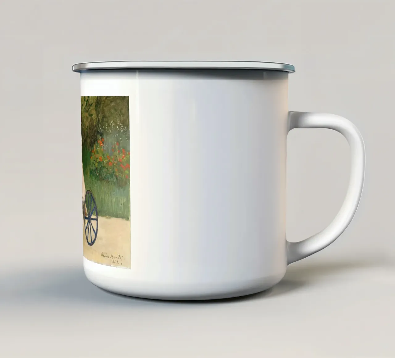 Claude Monet - "Jean Monet a cavallo" Mas Impressionista tazza in smalto da NorwesClub
