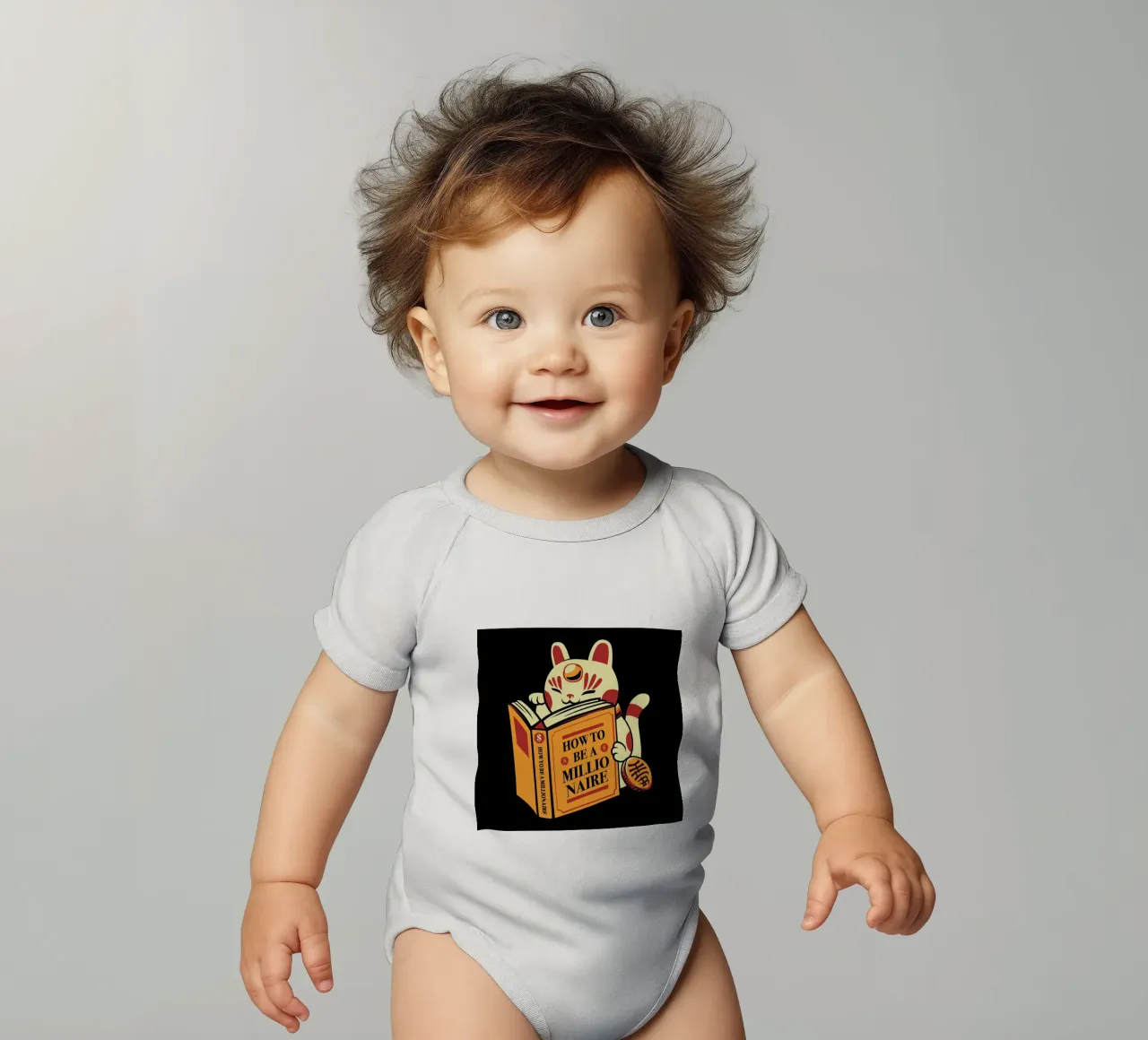 Maneki Neko How To Be A Millionaire body neonato maniche corte da Tobe Fonseca