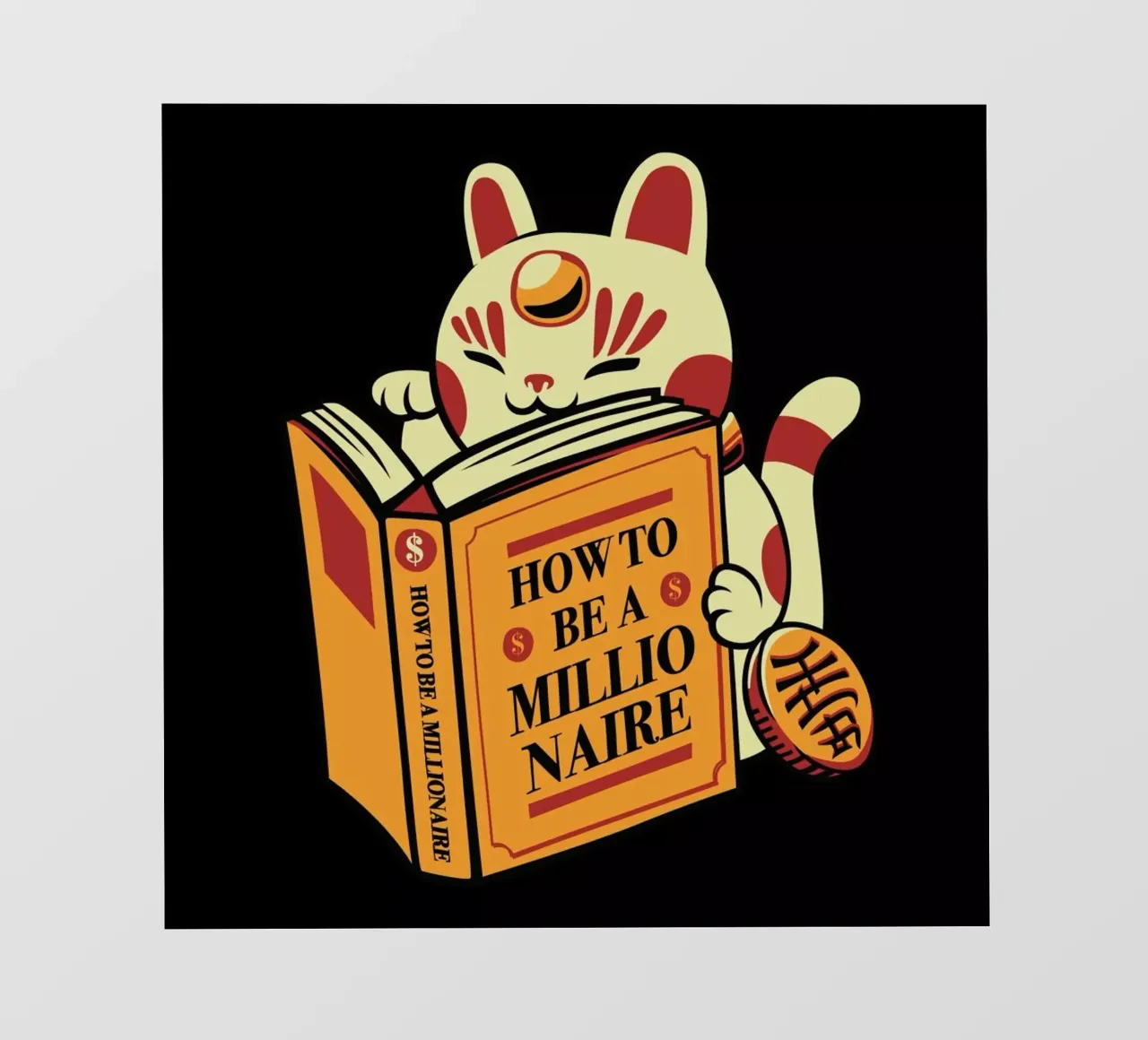 Maneki Neko How To Be A Millionaire telo in pvc da Tobe Fonseca
