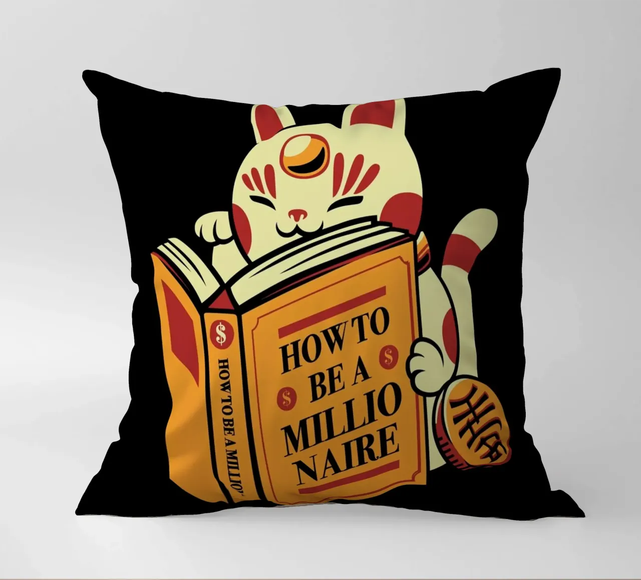 Maneki Neko How To Be A Millionaire cuscino da Tobe Fonseca