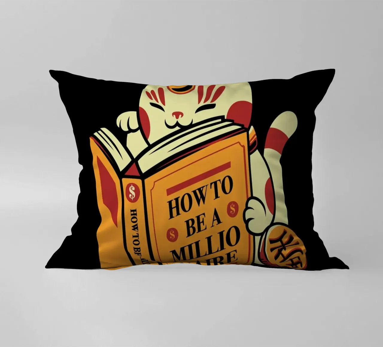 Maneki Neko How To Be A Millionaire cuscino da Tobe Fonseca