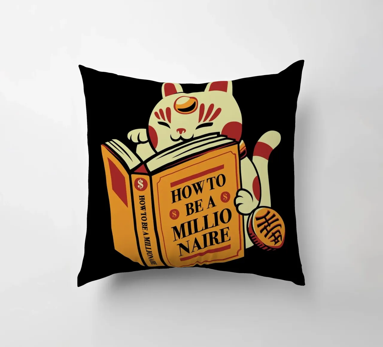 Maneki Neko How To Be A Millionaire cuscino da Tobe Fonseca