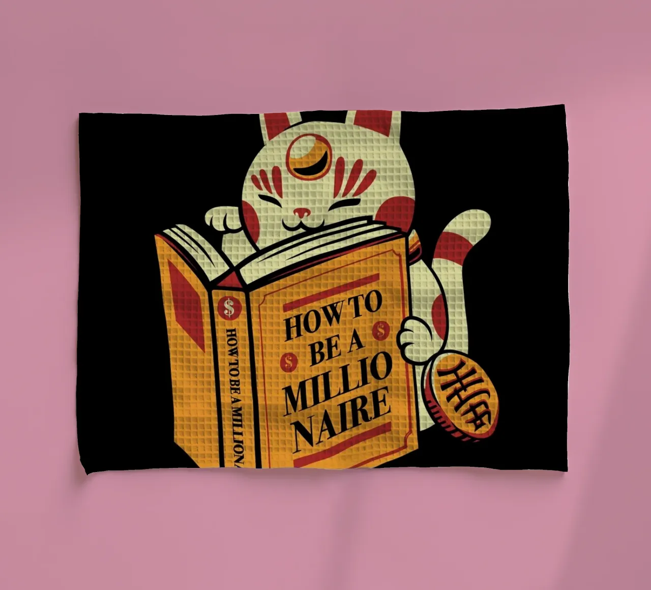 Maneki Neko How To Be A Millionaire torchon de Tobe Fonseca