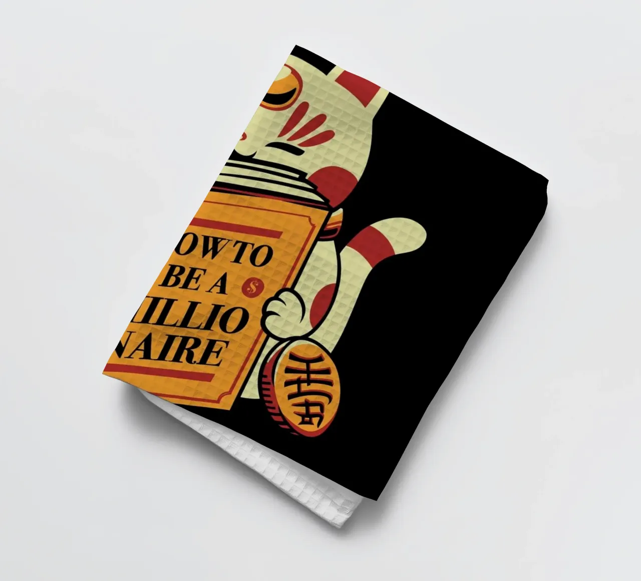 Maneki Neko How To Be A Millionaire torchon de Tobe Fonseca