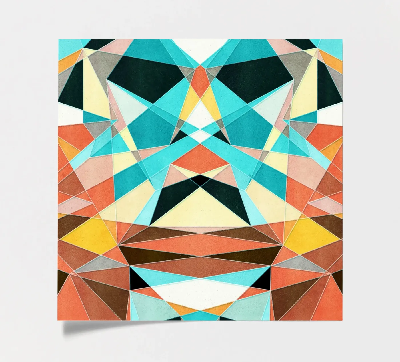 Abstract Geometric Pattern stickervel van Abstract Joy