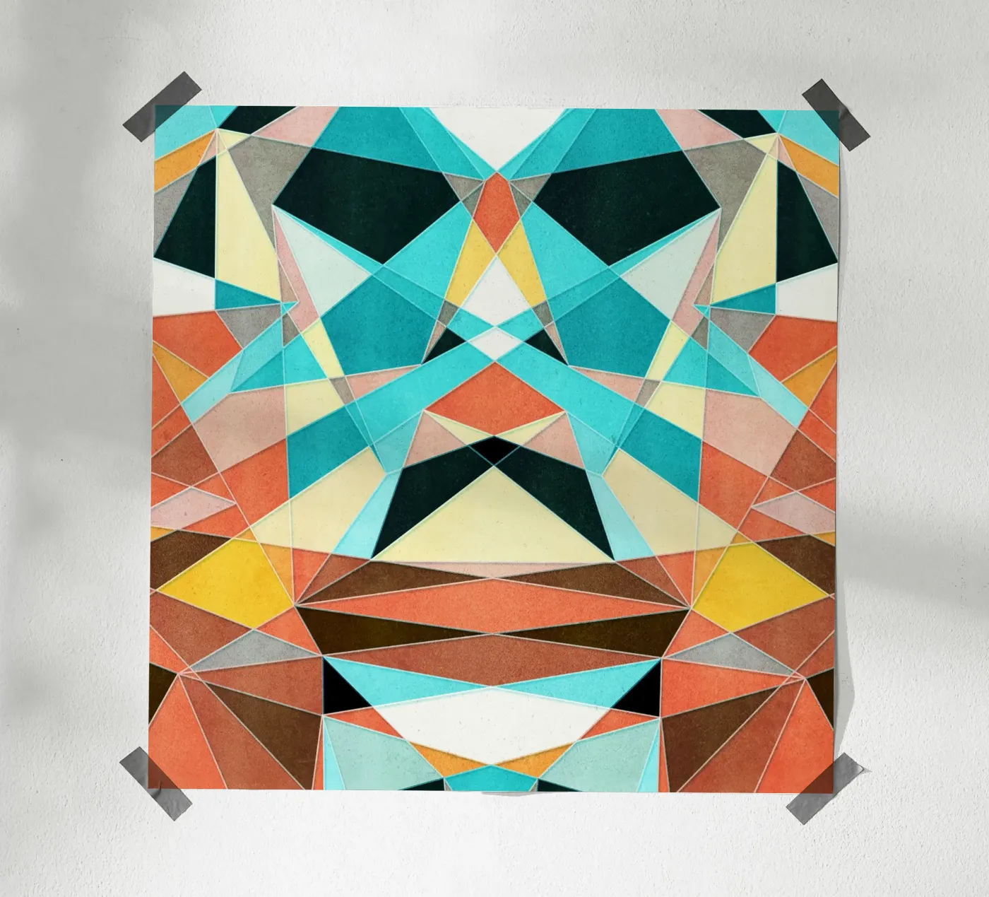 Motif géométrique abstrait poster de Abstract Joy