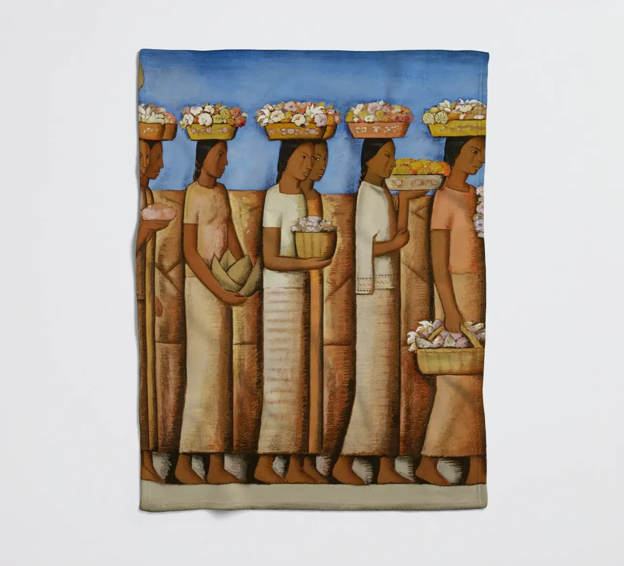 Alfredo Ramos Martínez - "I venditori di fiori" Messicano moderno coperta in pile da NorwesClub