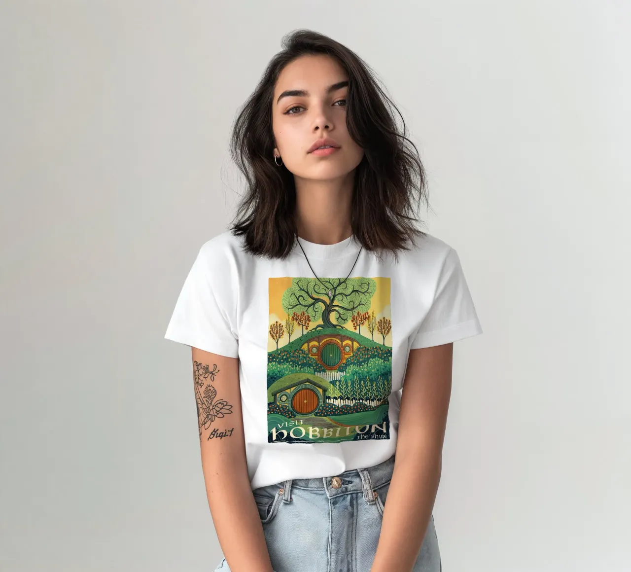 Visitare Hobbiton La Contea t-shirt da Junkie Movie