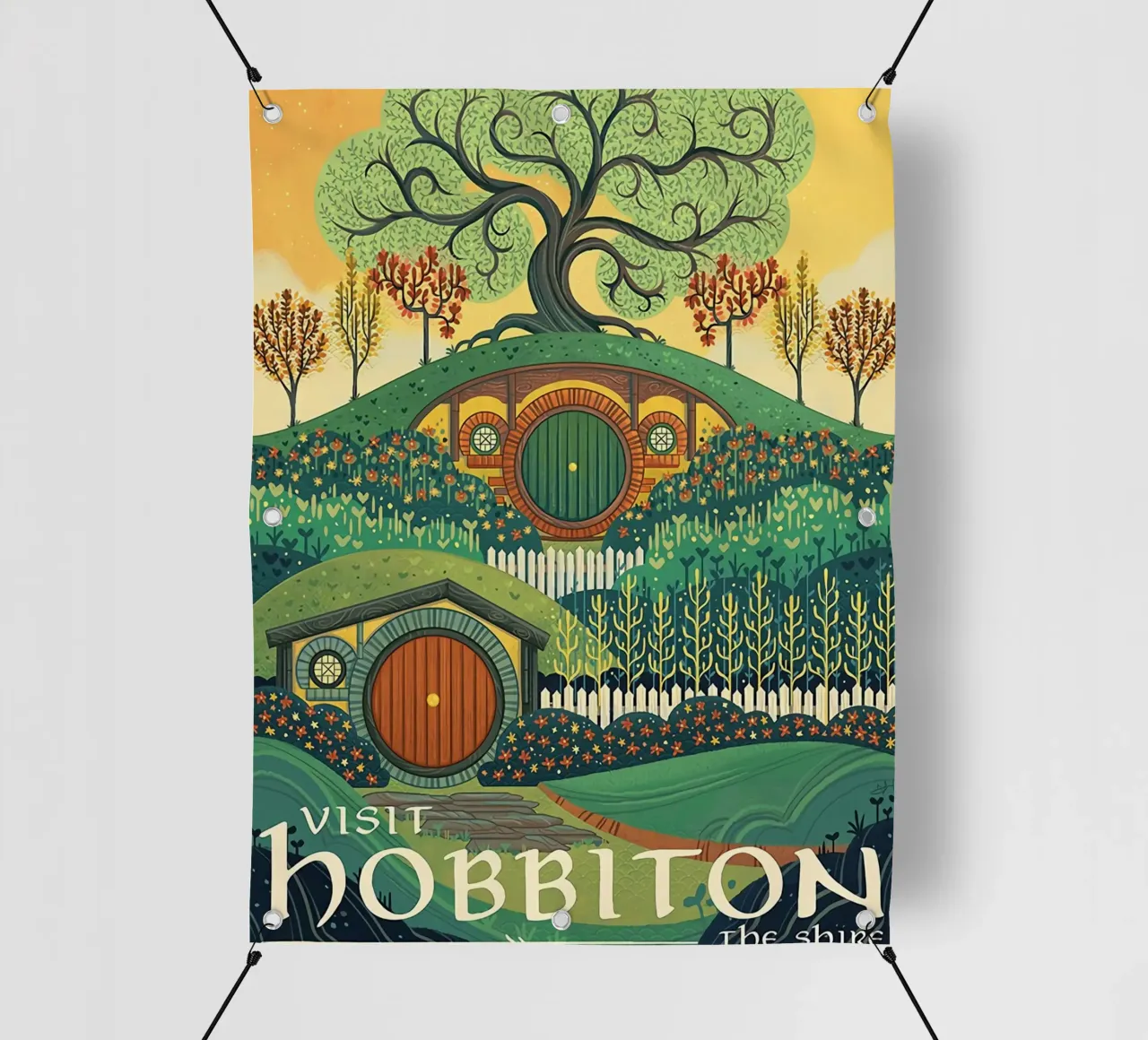 Visitare Hobbiton La Contea telo in pvc da Junkie Movie