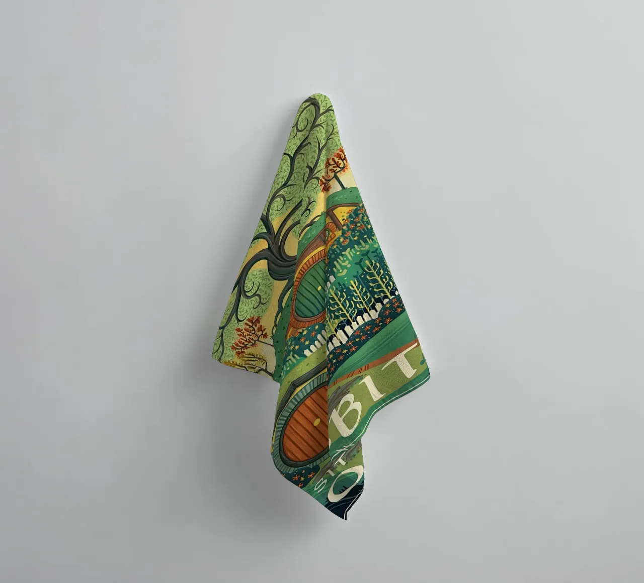 Visit Hobbiton The Shire towel by Junkie Movie