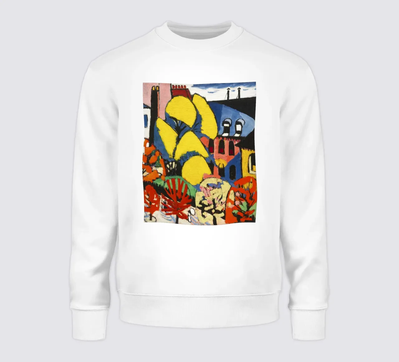 Henry Lyman Sayen - Abstrakte Stadtlandschaft "Bäume" - Moder Sweatshirt von NorwesClub