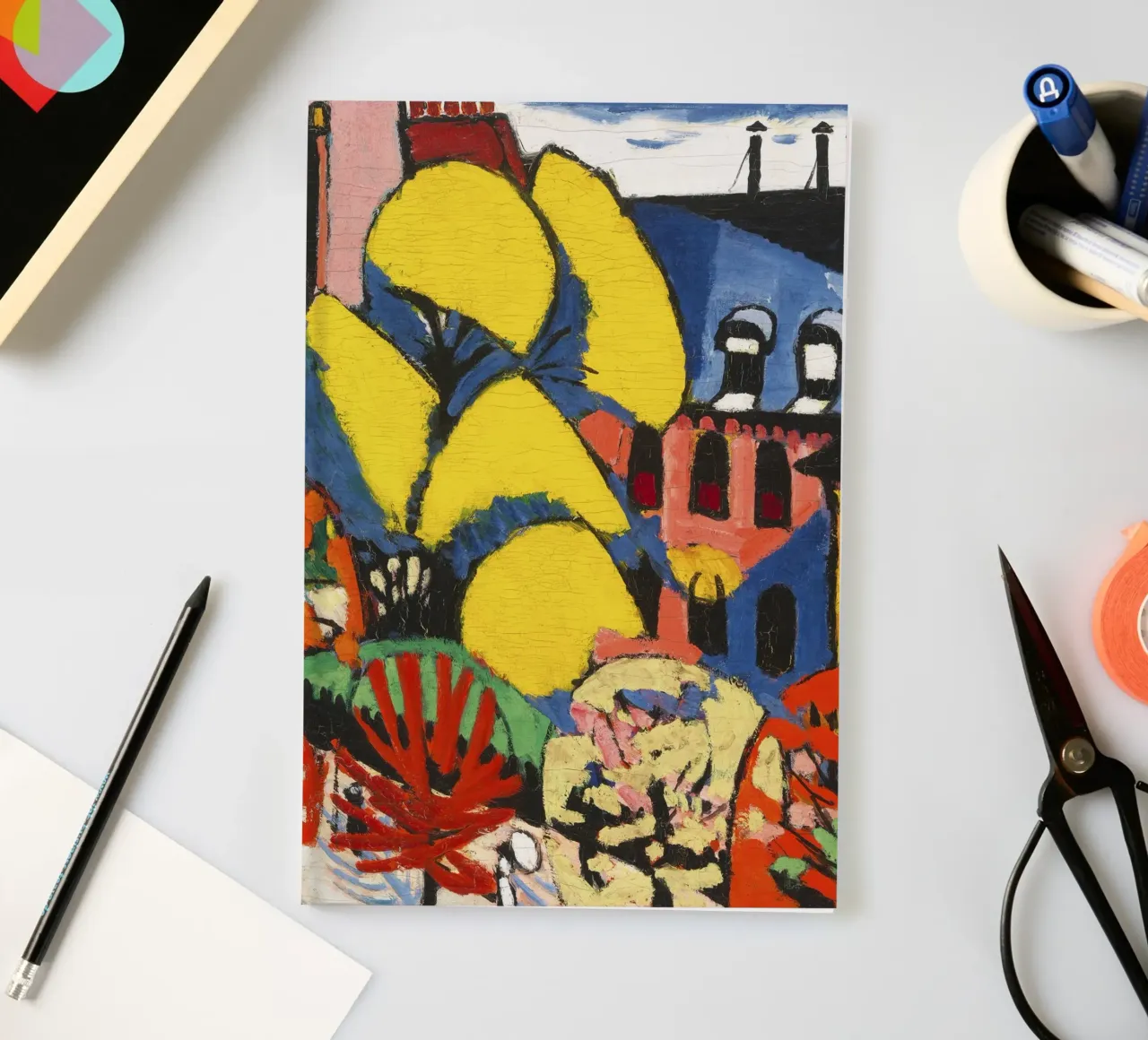 Henry Lyman Sayen - Abstract Urban Landscape "Trees" - Moder notebook by NorwesClub