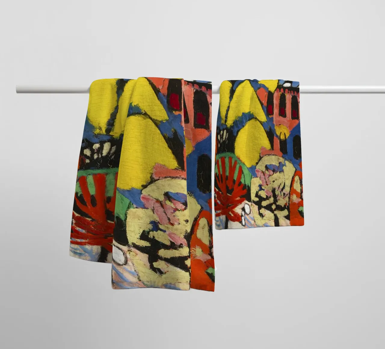 Henry Lyman Sayen - Abstract Urban Landscape "Trees" - Moder towel by NorwesClub