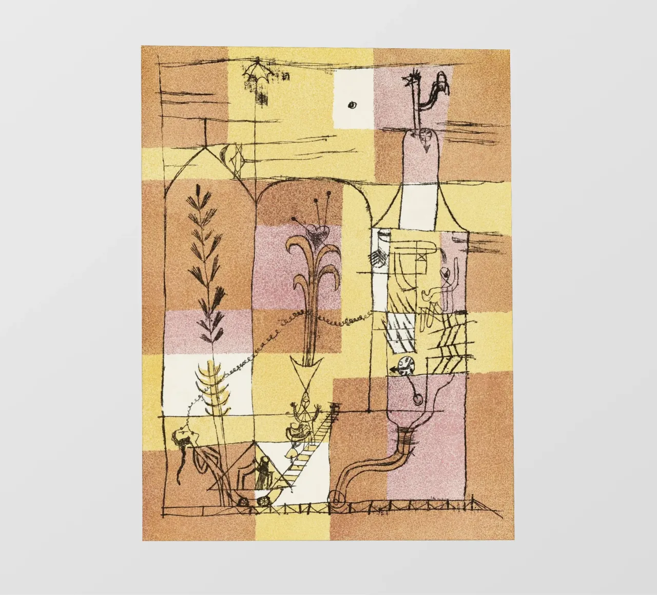 Paul Klee Hoffmann Abstract Art Print - Surrealism & Bauhaus PVC Plane von NorwesClub