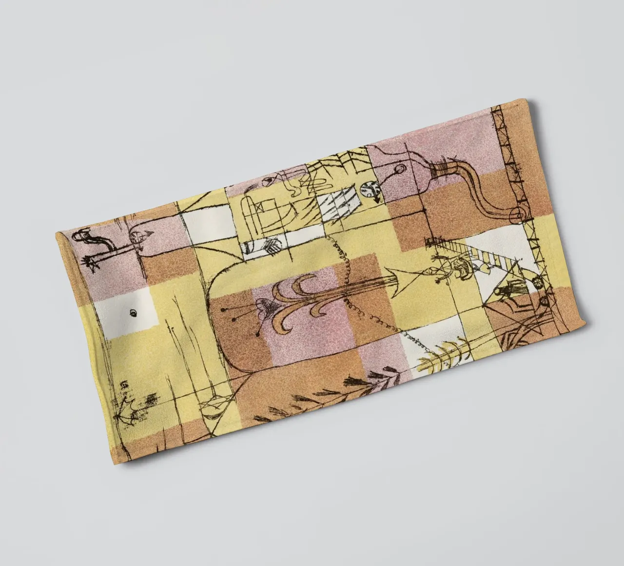 Stampa d'arte astratta Paul Klee Hoffmann - Surrealismo e Bauhaus asciugamano da bagno da NorwesClub
