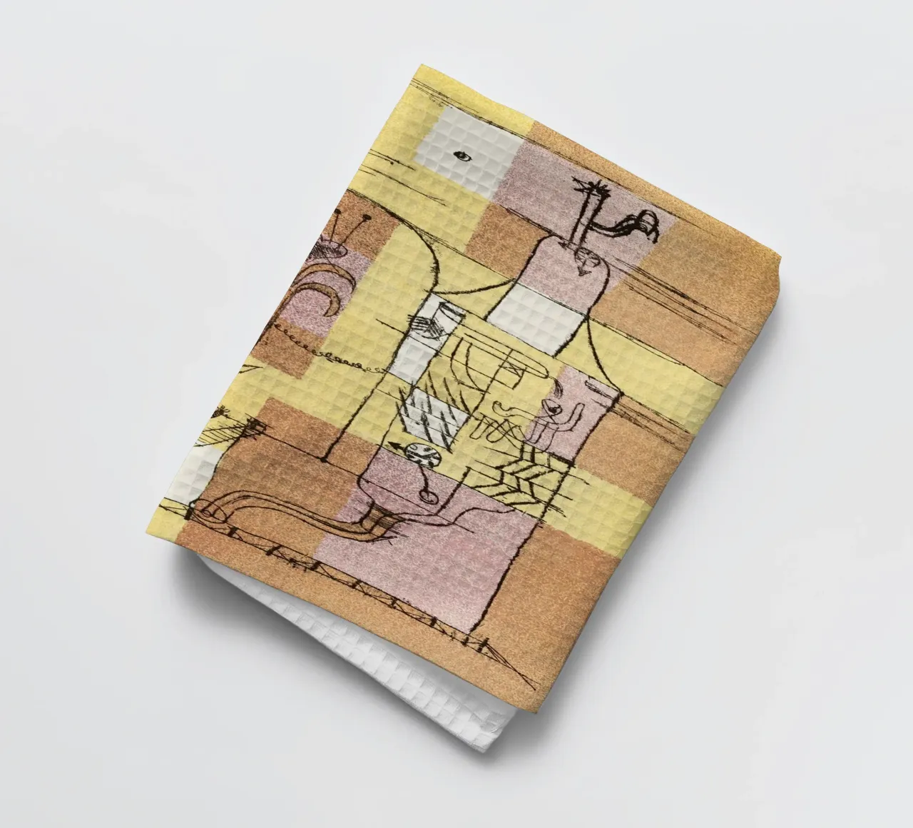 Paul Klee Hoffmann Abstract Art Print - Surréalisme & Bauhaus torchon de NorwesClub