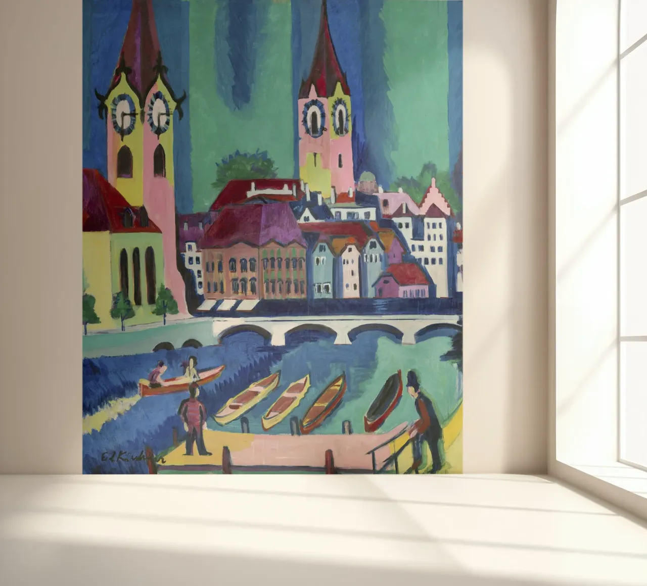 Kirchner Zurich Cityscape - Expressionism & Urban Life Print photo wallpaper by NorwesClub
