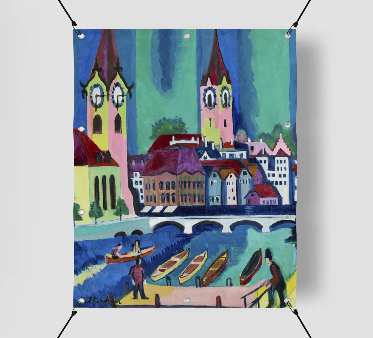 Kirchner Zurich Cityscape - Expressionism & Urban Life Print pvc cover by NorwesClub