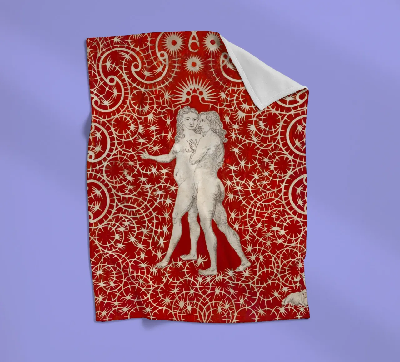 Adamo ed Eva di Aubrey Beardsley - Art Nouveau e simbolismo Prin coperta in pile da NorwesClub