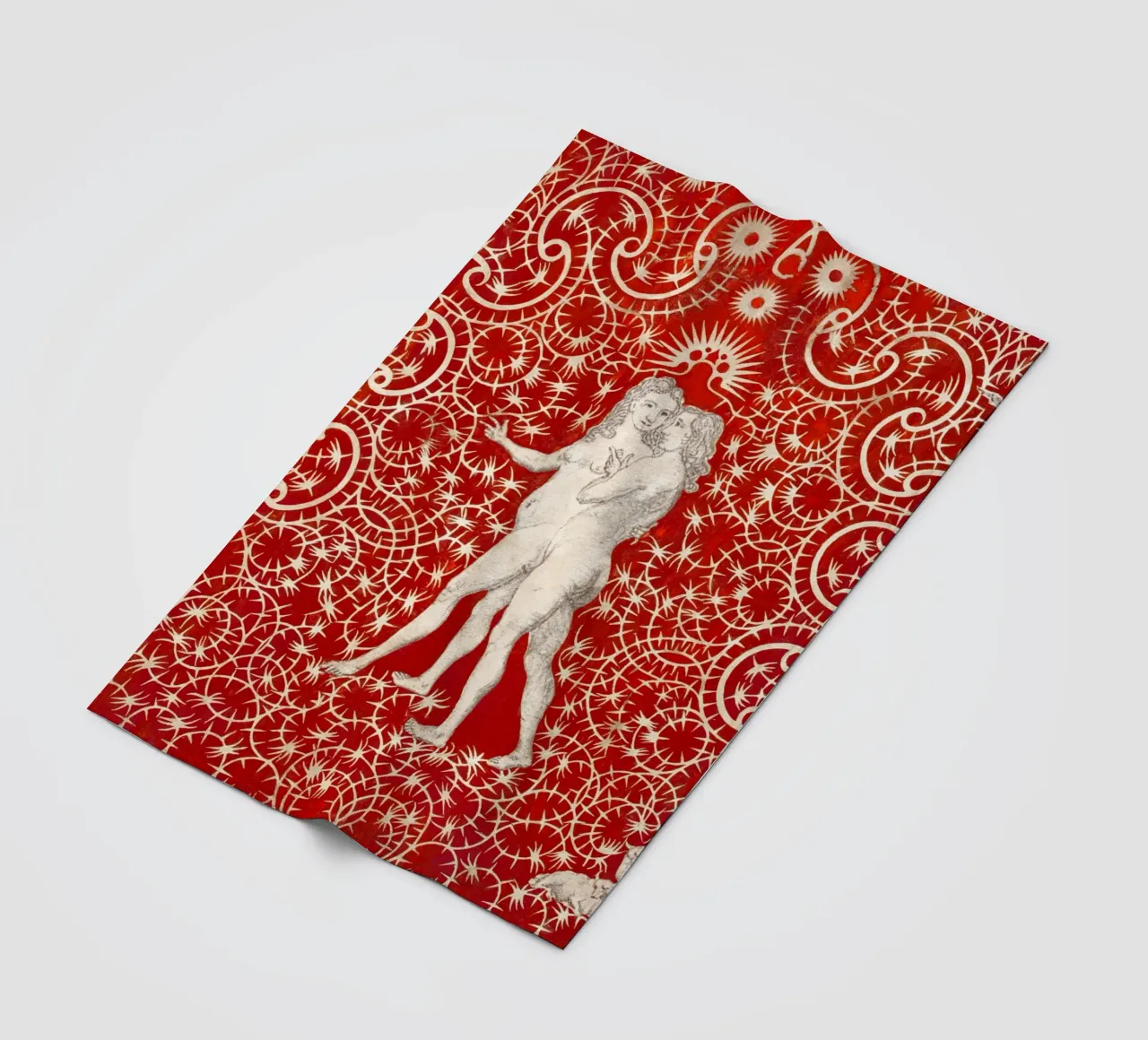 Adamo ed Eva di Aubrey Beardsley - Art Nouveau e simbolismo Prin coperta in pile da NorwesClub