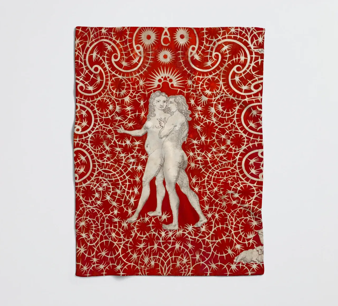 Adamo ed Eva di Aubrey Beardsley - Art Nouveau e simbolismo Prin coperta in pile da NorwesClub