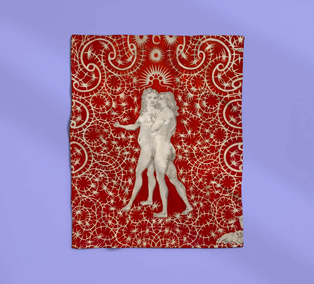Adamo ed Eva di Aubrey Beardsley - Art Nouveau e simbolismo Prin coperta in pile da NorwesClub