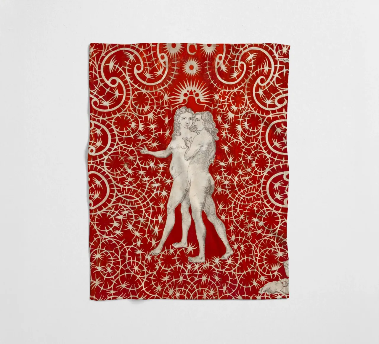 Adamo ed Eva di Aubrey Beardsley - Art Nouveau e simbolismo Prin coperta in pile da NorwesClub