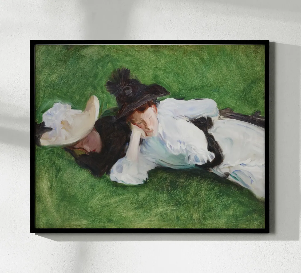 Berthe Morisot "Due ragazze su un prato" - Impressionismo e Femminismo poster da NorwesClub
