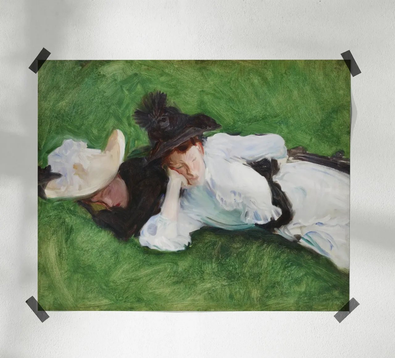 Berthe Morisot "Due ragazze su un prato" - Impressionismo e Femminismo poster da NorwesClub