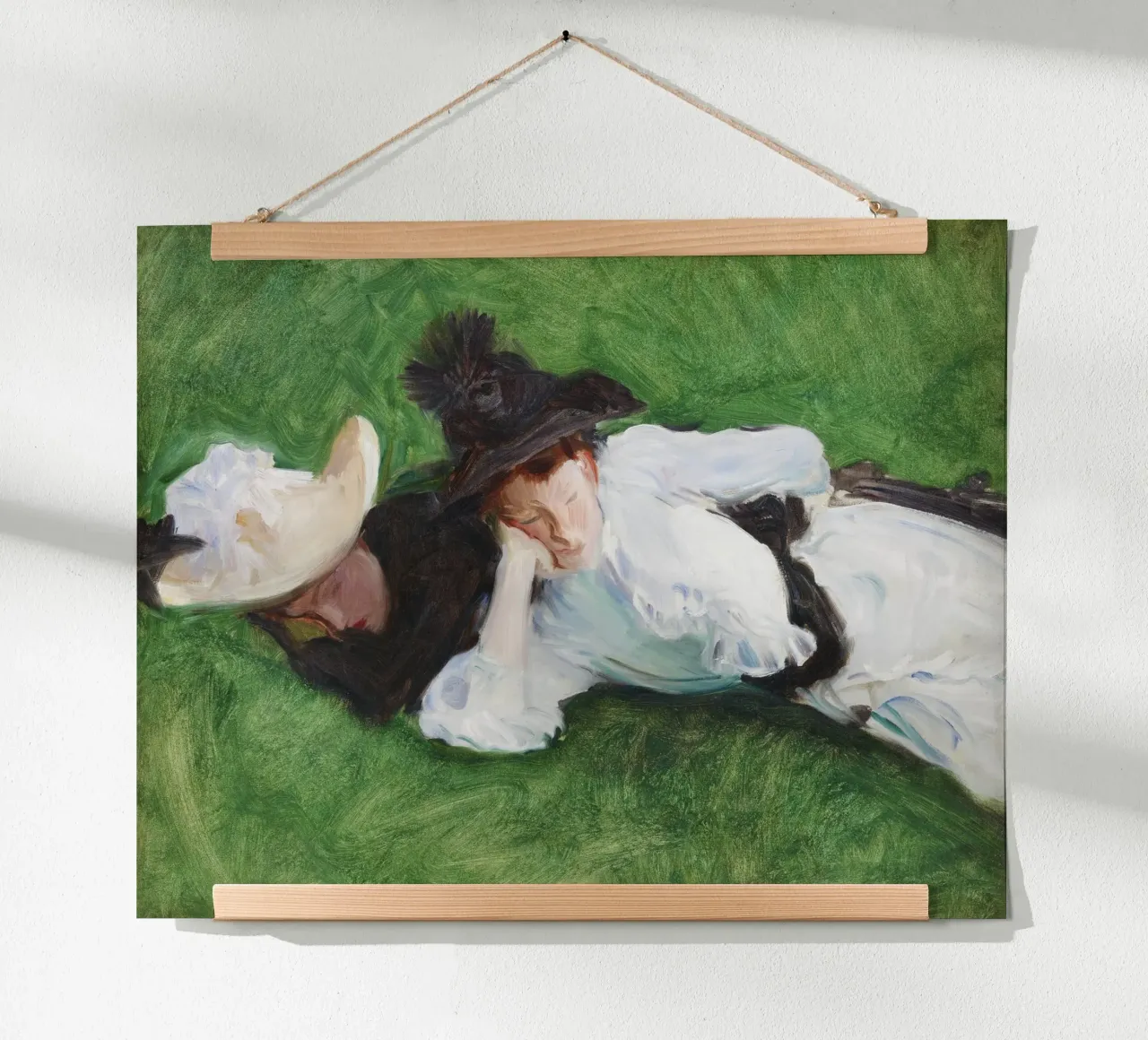 Berthe Morisot "Due ragazze su un prato" - Impressionismo e Femminismo poster da NorwesClub