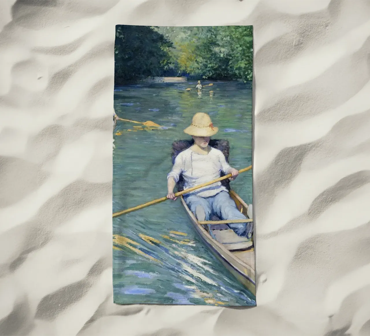 Gustave Caillebotte "Skiffs" - Impressionism & Leisure Art P telo mare da NorwesClub