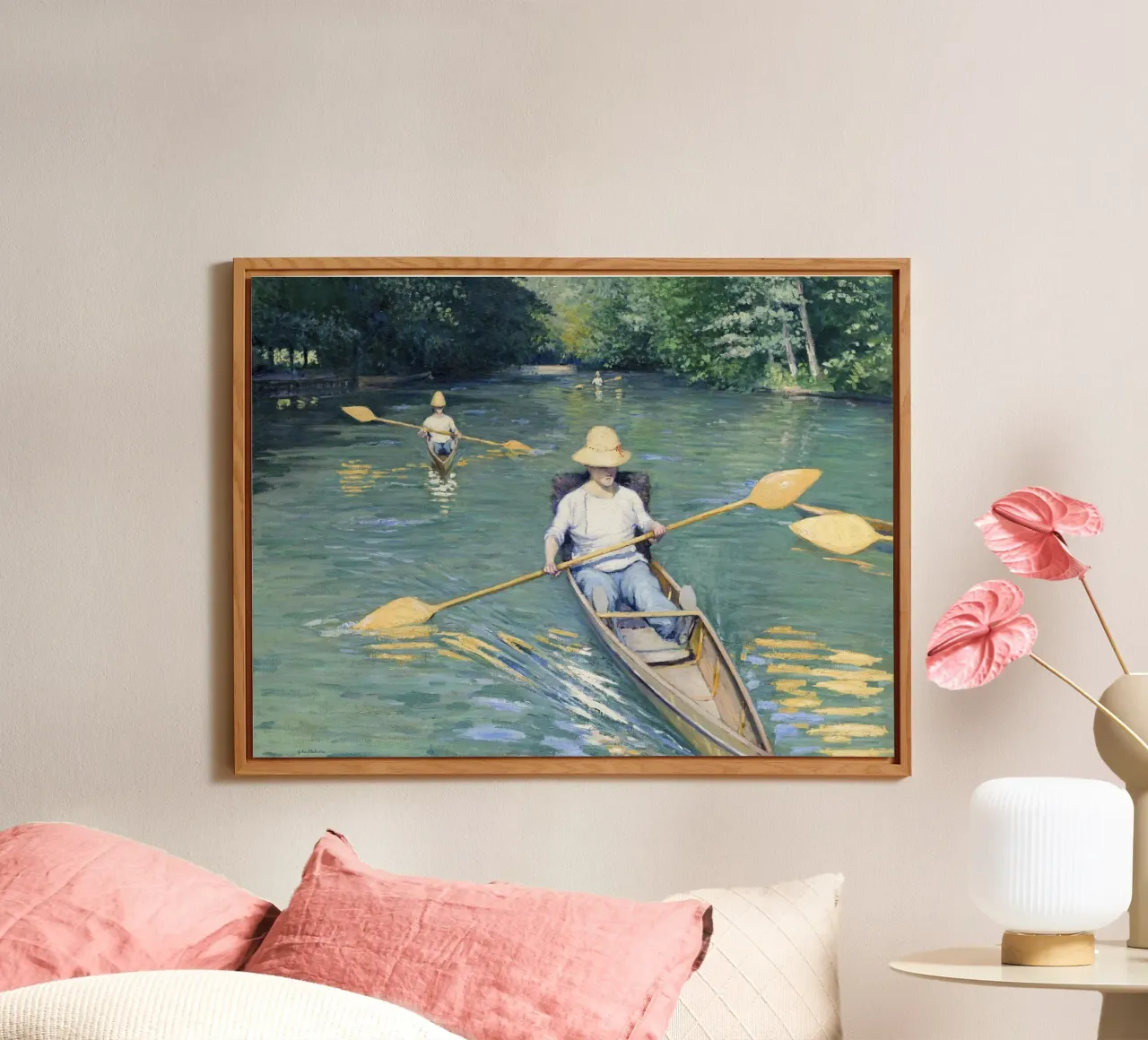 Gustave Caillebotte "Skiffs" - Impressionism & Leisure Art P alluminio dibond da NorwesClub