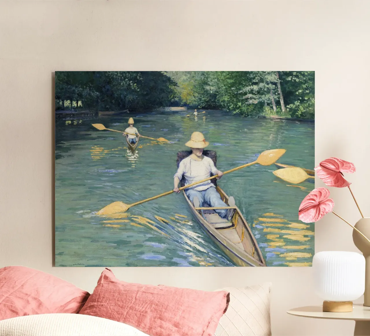 Gustave Caillebotte "Skiffs" - Impressionism & Leisure Art P alluminio dibond da NorwesClub
