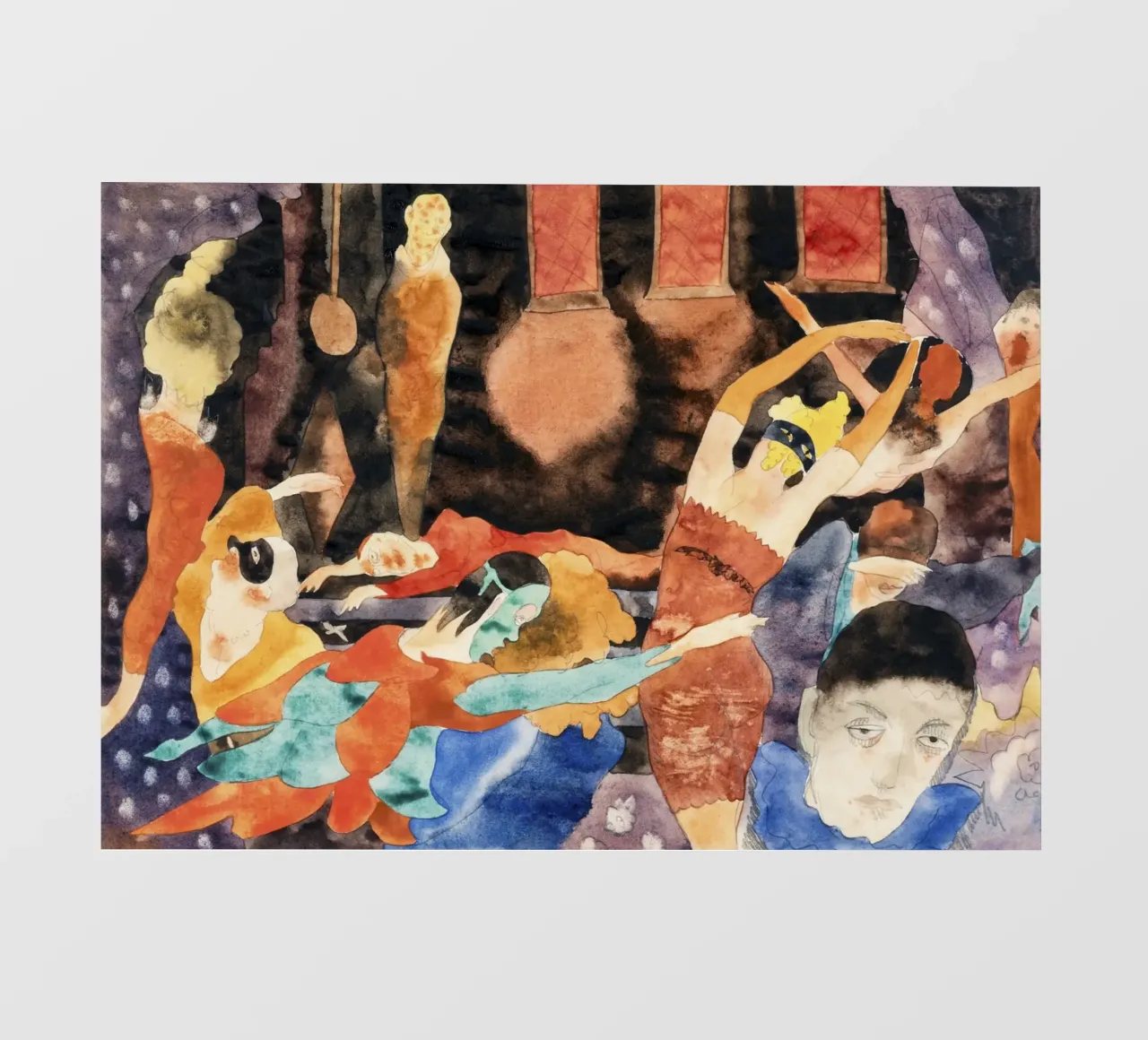 Gladys Nilsson: Estudio de figura caprichosa - Chicago Imagist Pop lámina retroiluminada de NorwesClub
