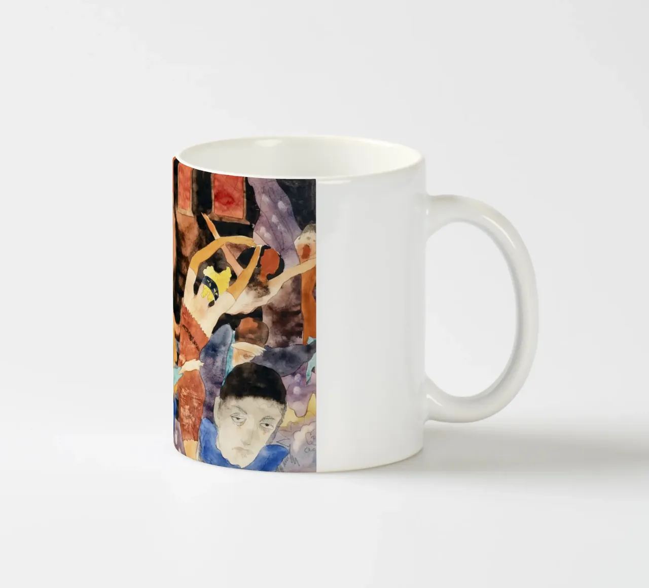 Gladys Nilsson: Studio di figura capricciosa - Chicago Imagist Pop tazza in ceramica da NorwesClub