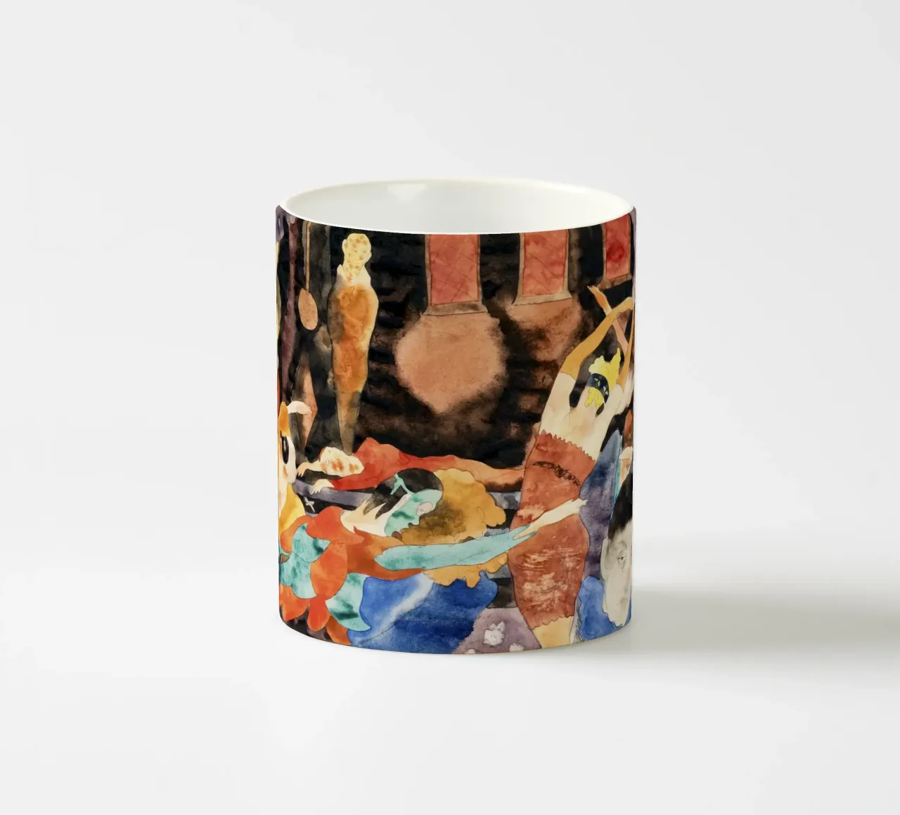 Gladys Nilsson: Studio di figura capricciosa - Chicago Imagist Pop tazza in ceramica da NorwesClub