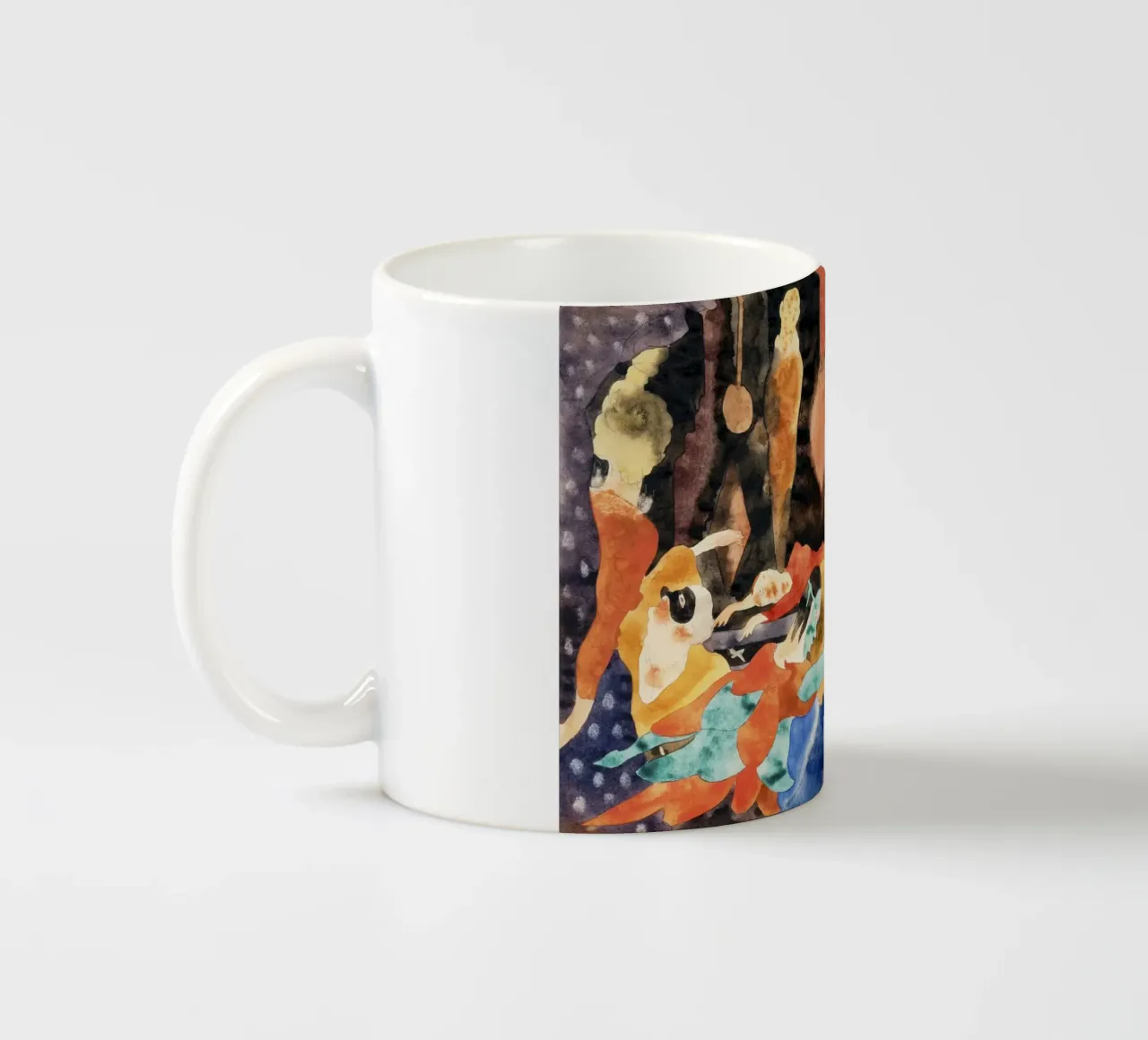 Gladys Nilsson: Studio di figura capricciosa - Chicago Imagist Pop tazza in ceramica da NorwesClub