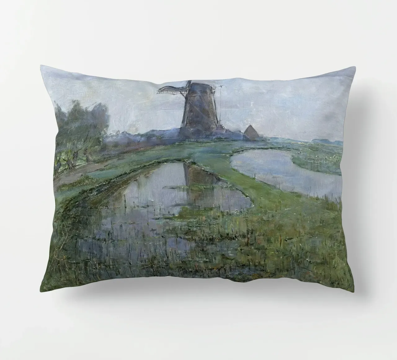 Piet Mondrian: East Mutual Mill - Terreni olandesi del primo modernismo cuscino da NorwesClub